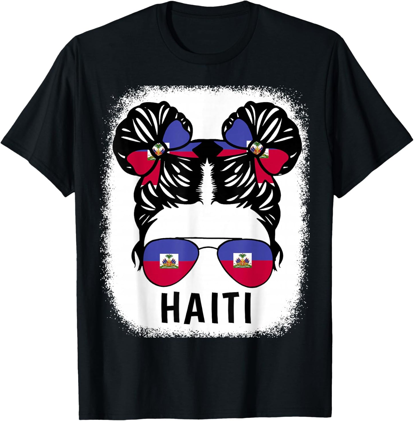 Haiti Girl Haitian Flag Shirt Hispanic Heritage Month Kids T-Shirt - T-Shirt | Black