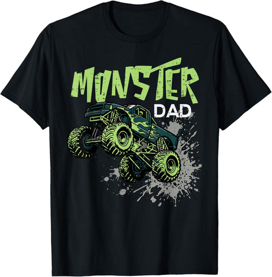 Monster Truck Dad Off Road Racing Family Matching Papa Men T-Shirt - T-Shirt | Black