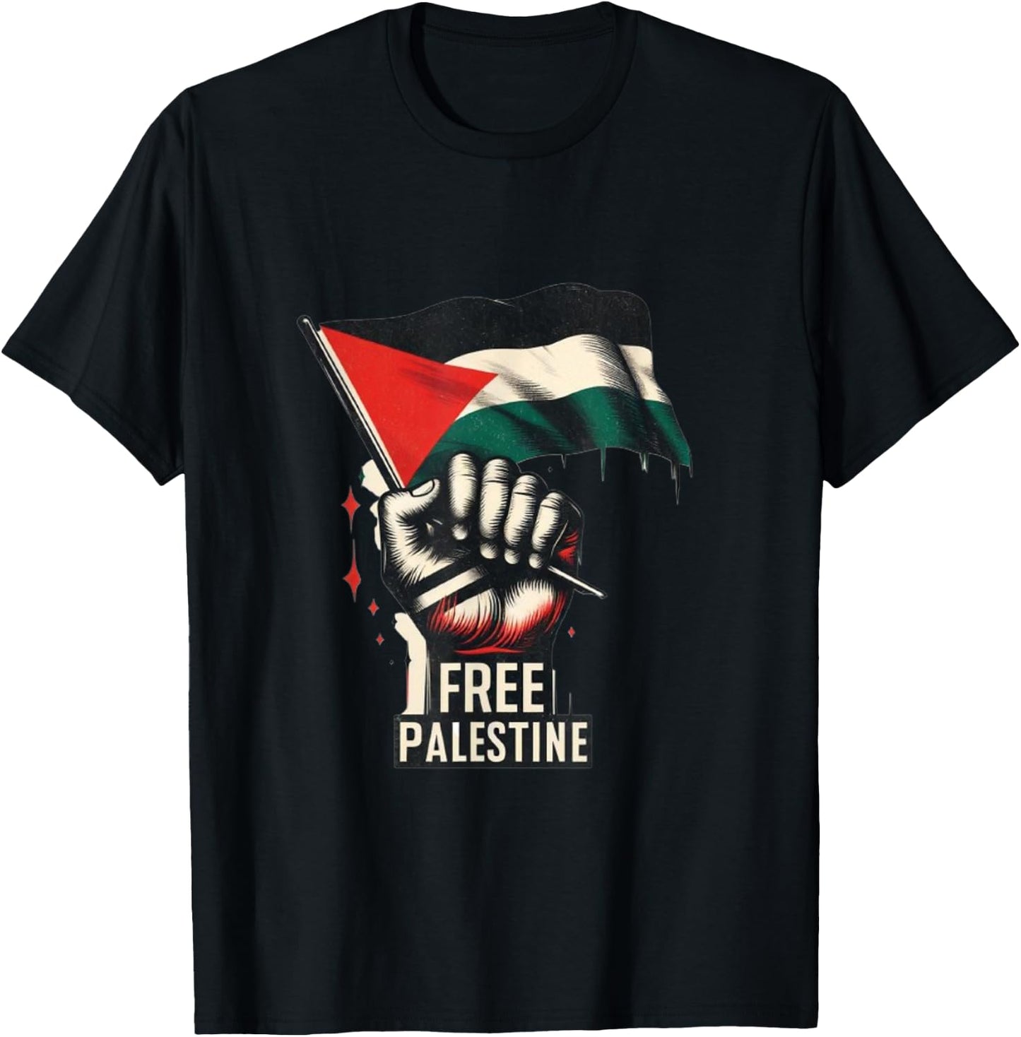 Free Palestine, Palestine, Gaza, Palestinian Pride Gift , Black, S T-Shirt - T-Shirt | Black