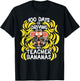 100th Day Of School Teacher Banana Monkey Pun T-Shirt - T-Shirt | Black