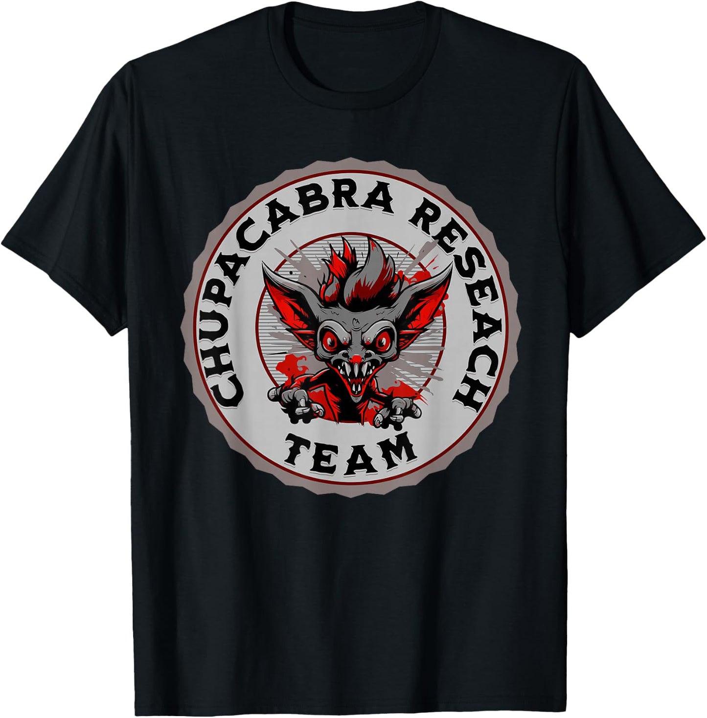Chupacabra Research Team Hispanic Pride Mythical Cryptid T-Shirt - T-Shirt | Black