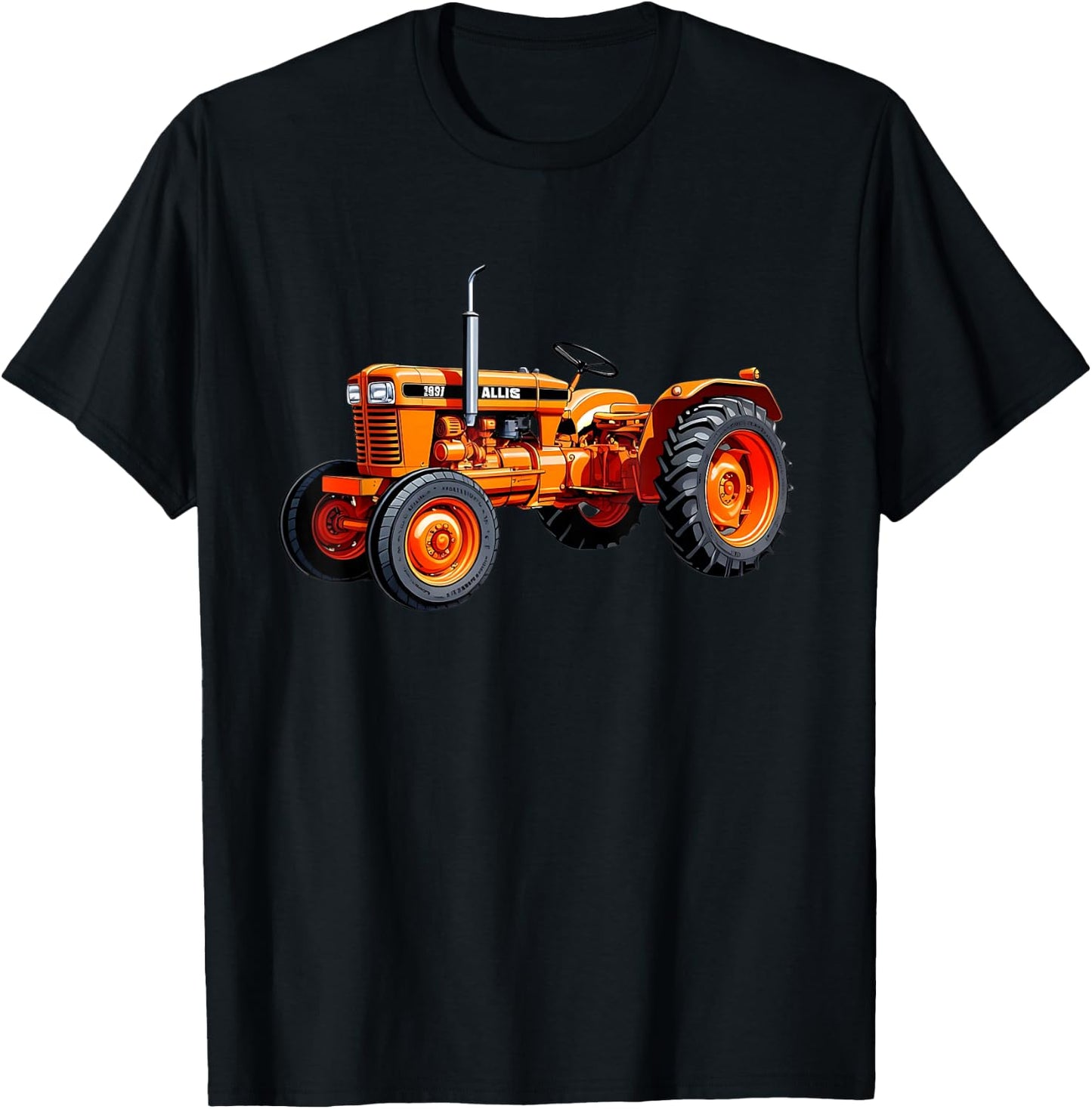 Classic Orange Tractor Retro Farming Design T-Shirt - T-Shirt | Black