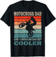 Retro vintage dirt bike dad motocross fan Father's Day T-Shirt - T-Shirt | Black