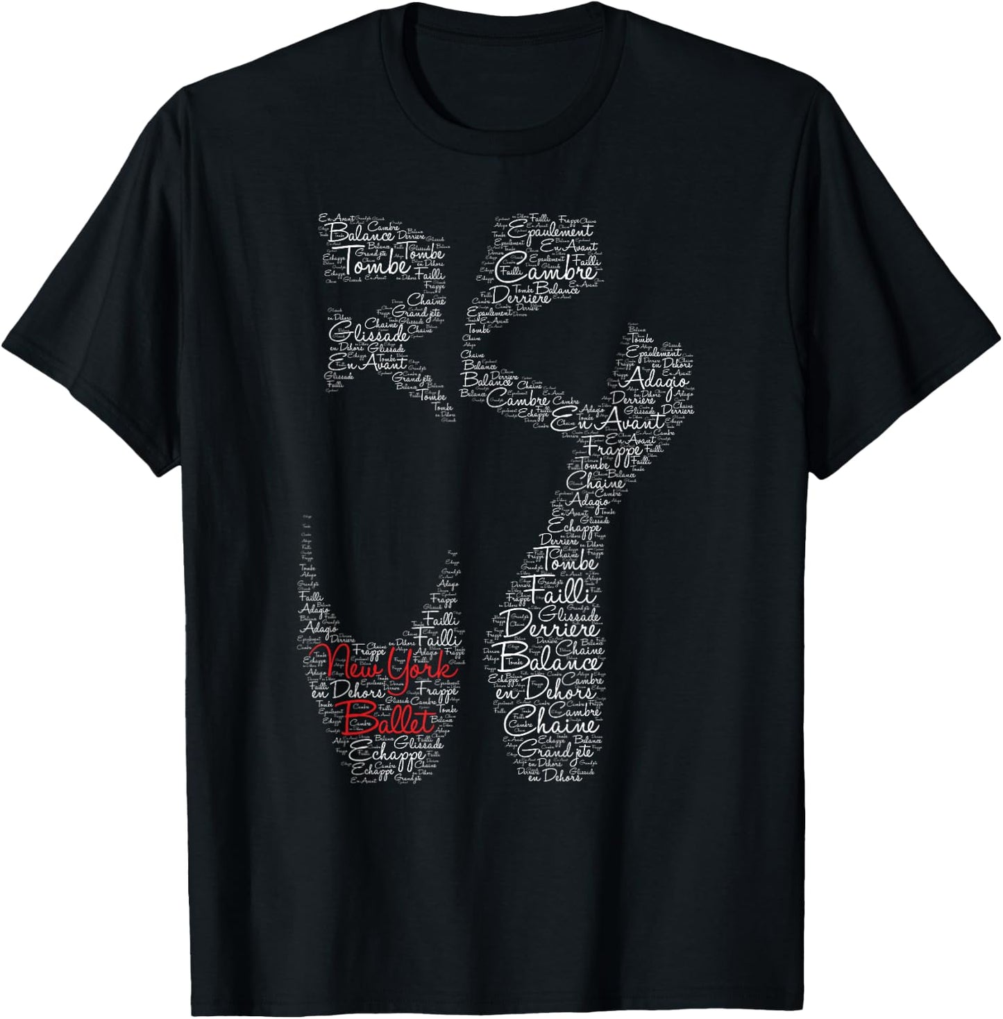 New York Ballet Pointe Shoe T-Shirt - T-Shirt | Black