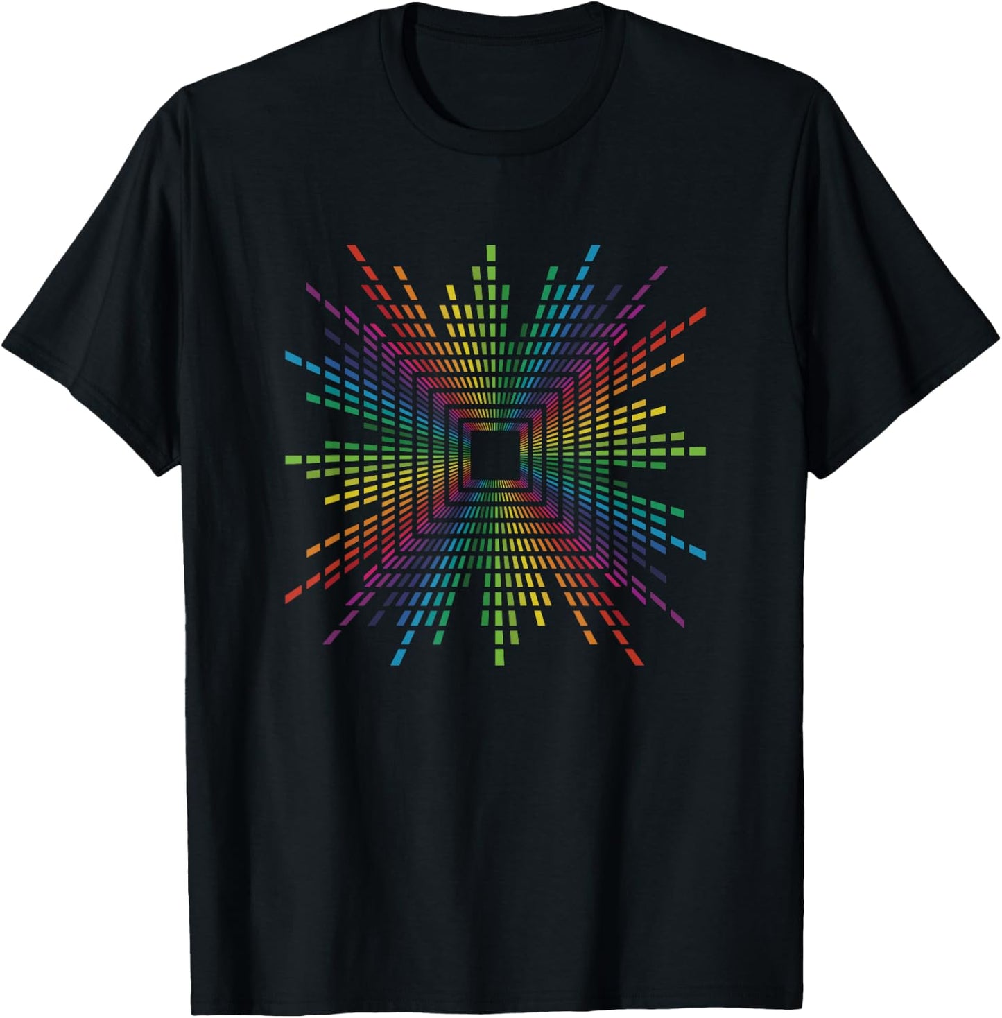 Soundwave Equalizer Music DJ Audio Wave Look Rainbow T-Shirt - T-Shirt | Black