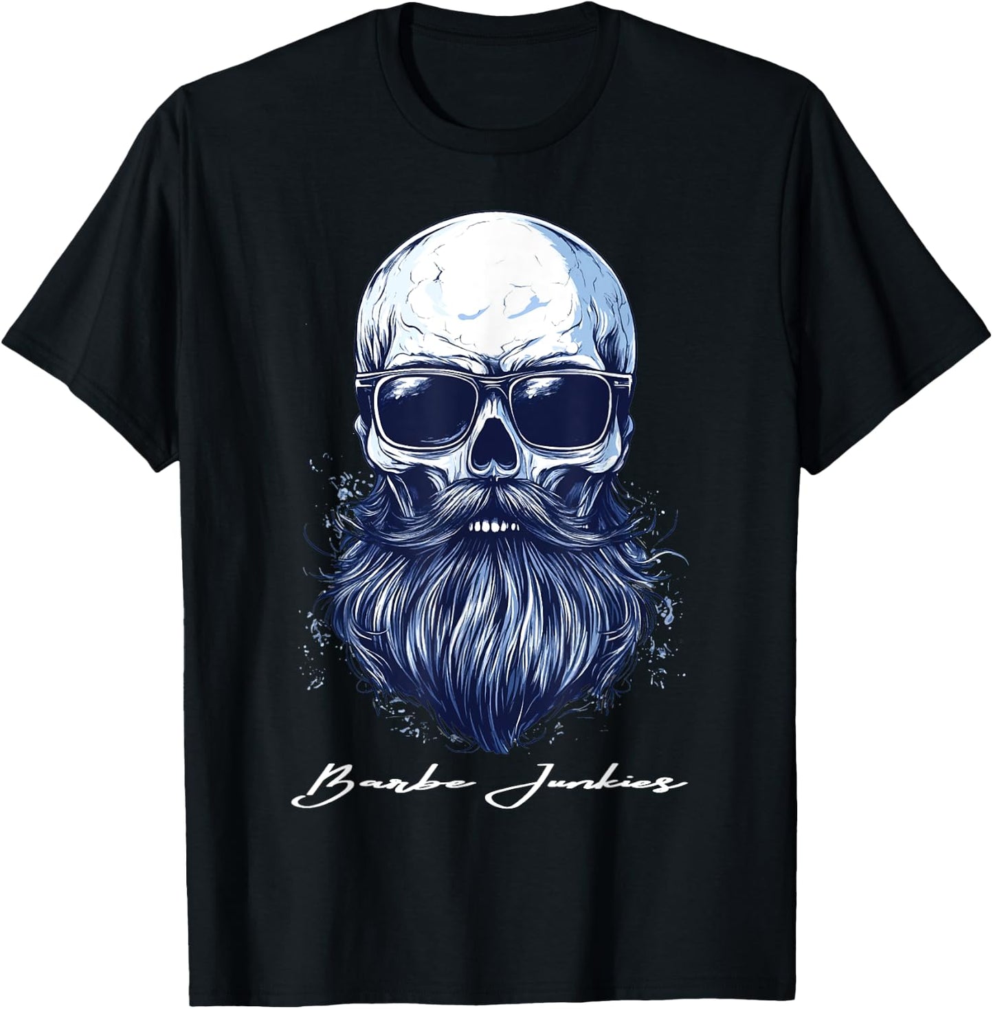 Beard Bearded Skull Skull Gift , Black, S T-Shirt - T-Shirt | Black