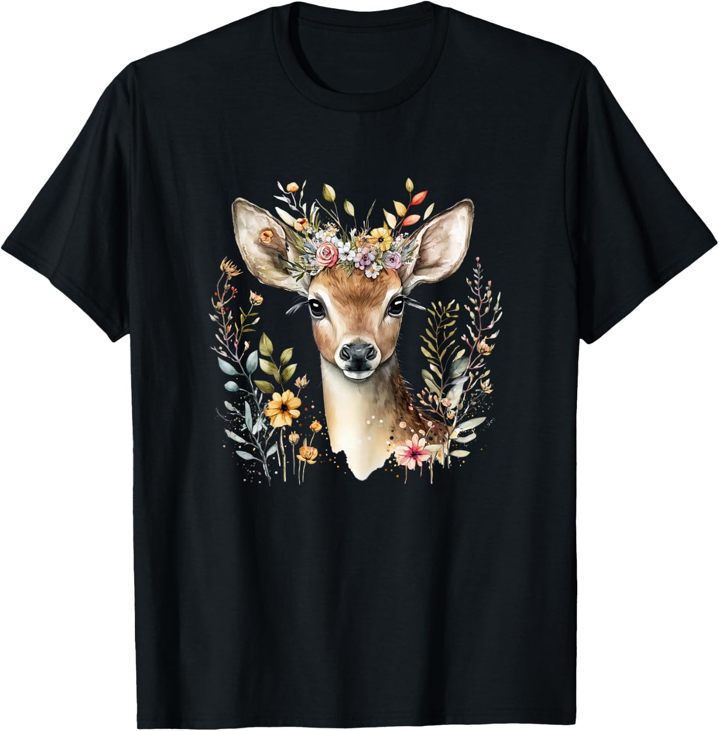 Deer, Deer, Deer Costume, Ladies, Deer Costume, Girls, Costume , black T-Shirt - T-Shirt | Black