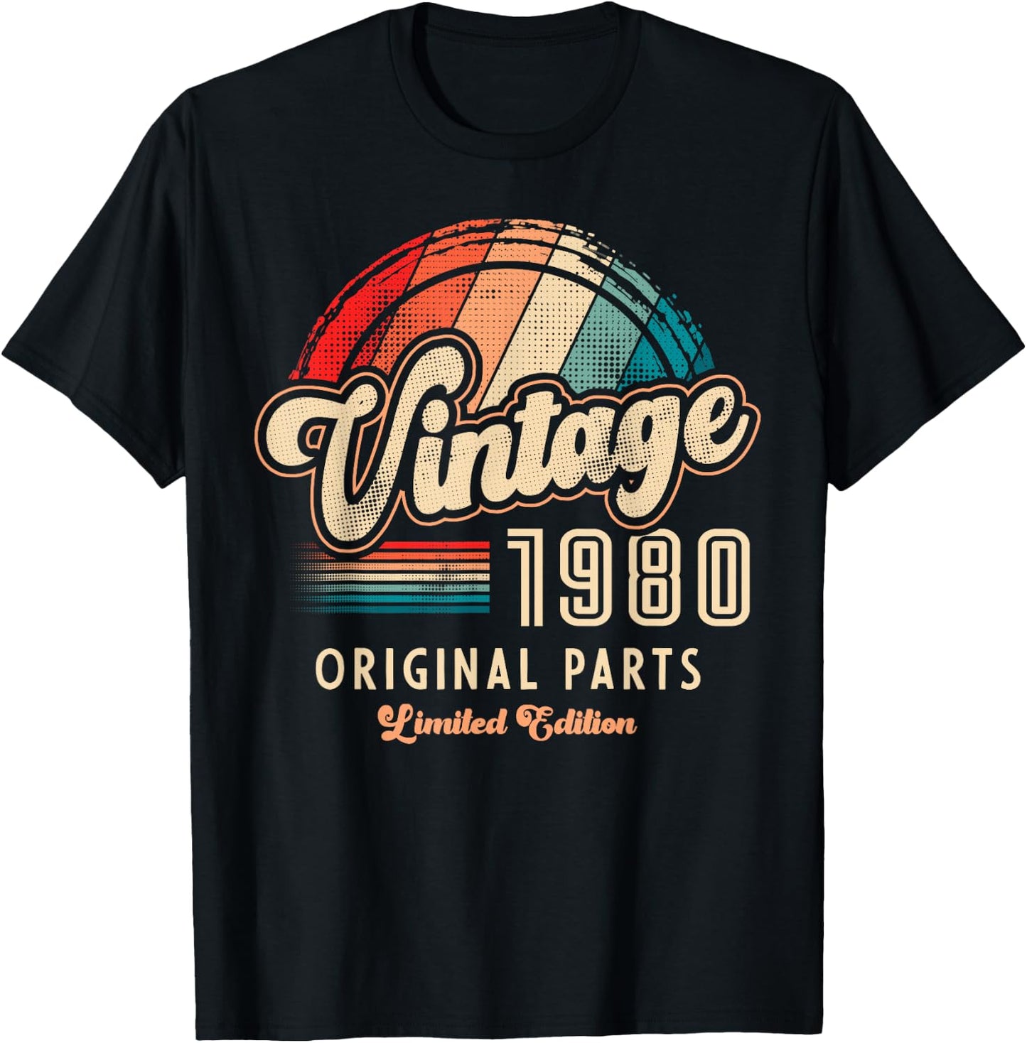 Vintage 1980 Original Parts 45th Anniversary T-Shirt - T-Shirt | Black