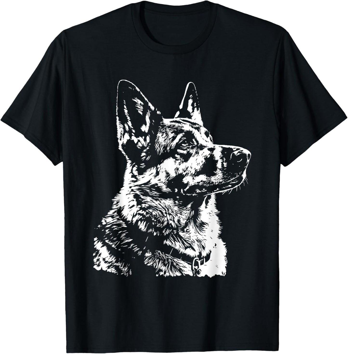 German Shepherd Drawing Shepherd Picture German Shepherd T-Shirt - T-Shirt | Black
