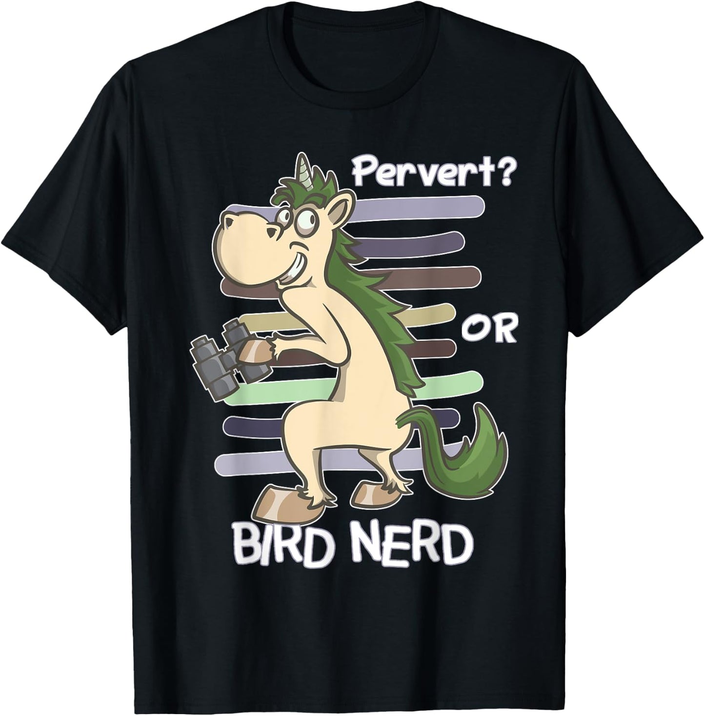 Bird Watching Quote | Pervert Or Bird Nerd Funny Gift T-Shirt - T-Shirt | Black