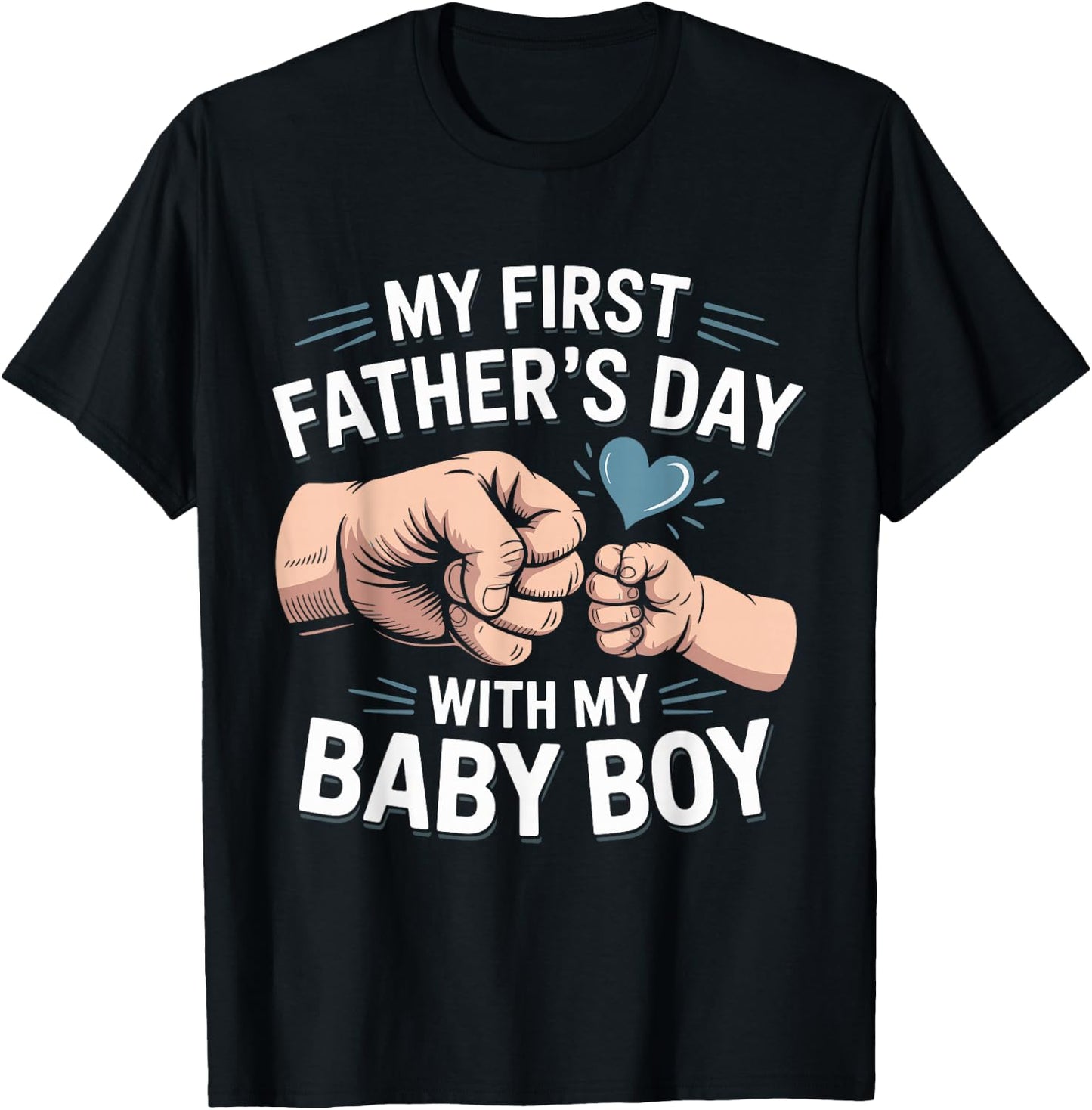 Mein erster Vatertag Baby Junge Erstes Mal Papa Neugeborener Sohn T-Shirt - T-Shirt | Black