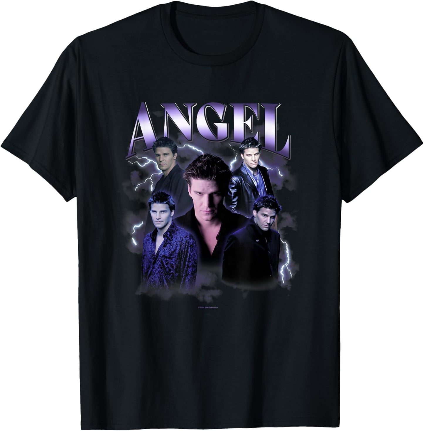 Buffy The Vampire Slayer Iconic Angel 90's Collage Poster , Black, S T-Shirt - T-Shirt | Black