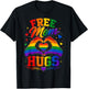 Free Mom Hugs LGBTQIA+ Ally Pride Month T-Shirt - T-Shirt | Black