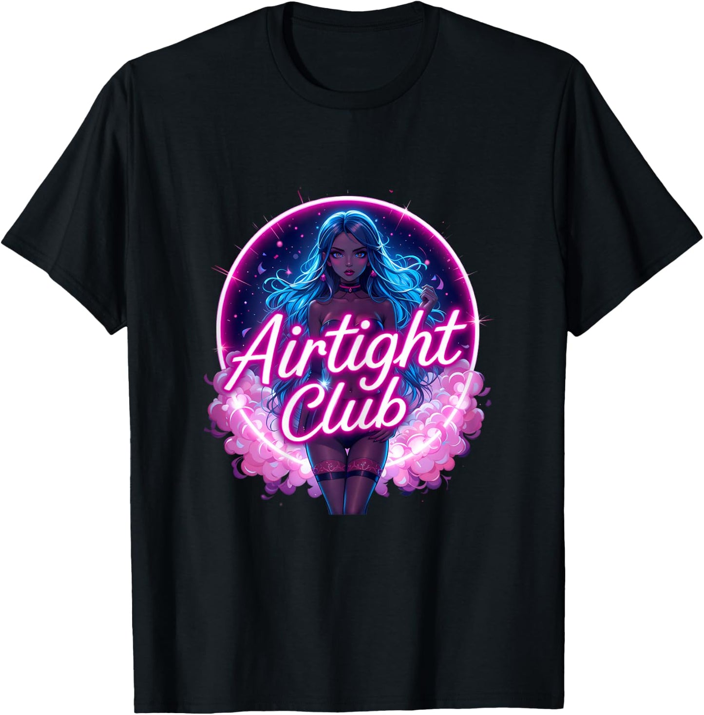 Airtight Club Swinger Lifestyle Naughty Adult Humor Graphic T-Shirt - T-Shirt | Black
