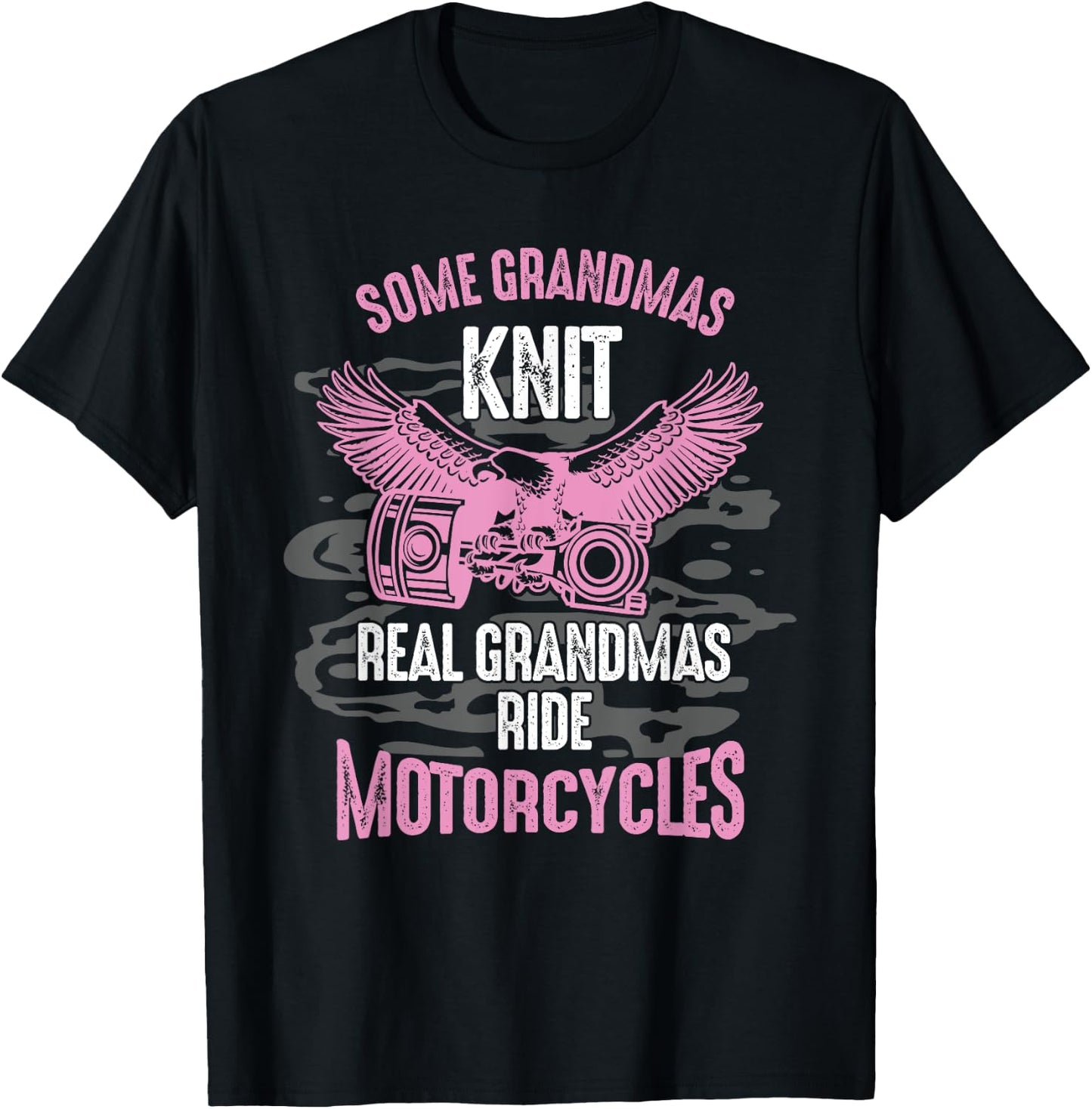 Motorcyclist, grandmother, motorist, cyclist, grandma T-Shirt - T-Shirt | Black