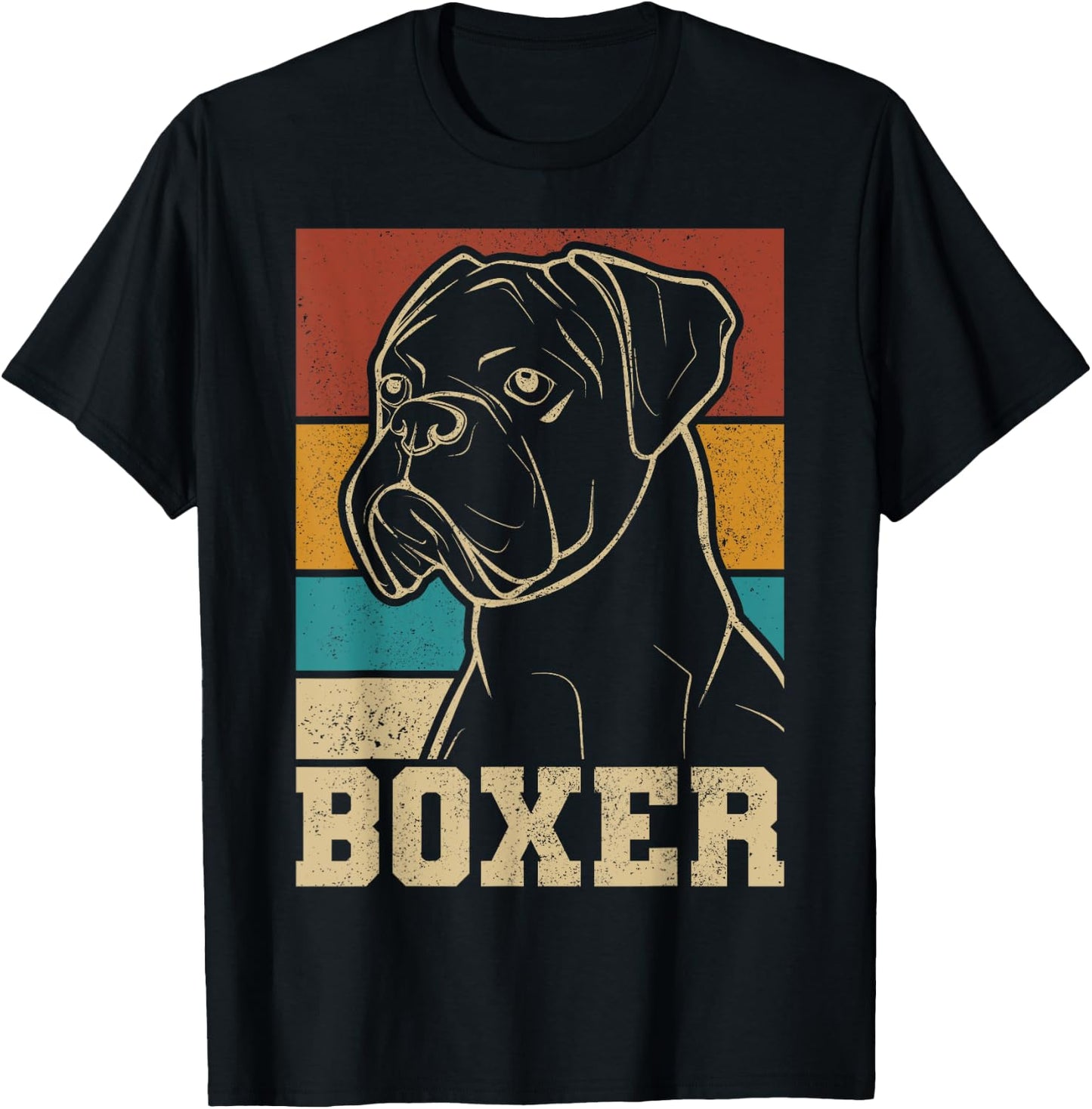 Dog Lover Dog Owner Retro Pet Animal Outfit Vintage Boxer T-Shirt - T-Shirt | Black
