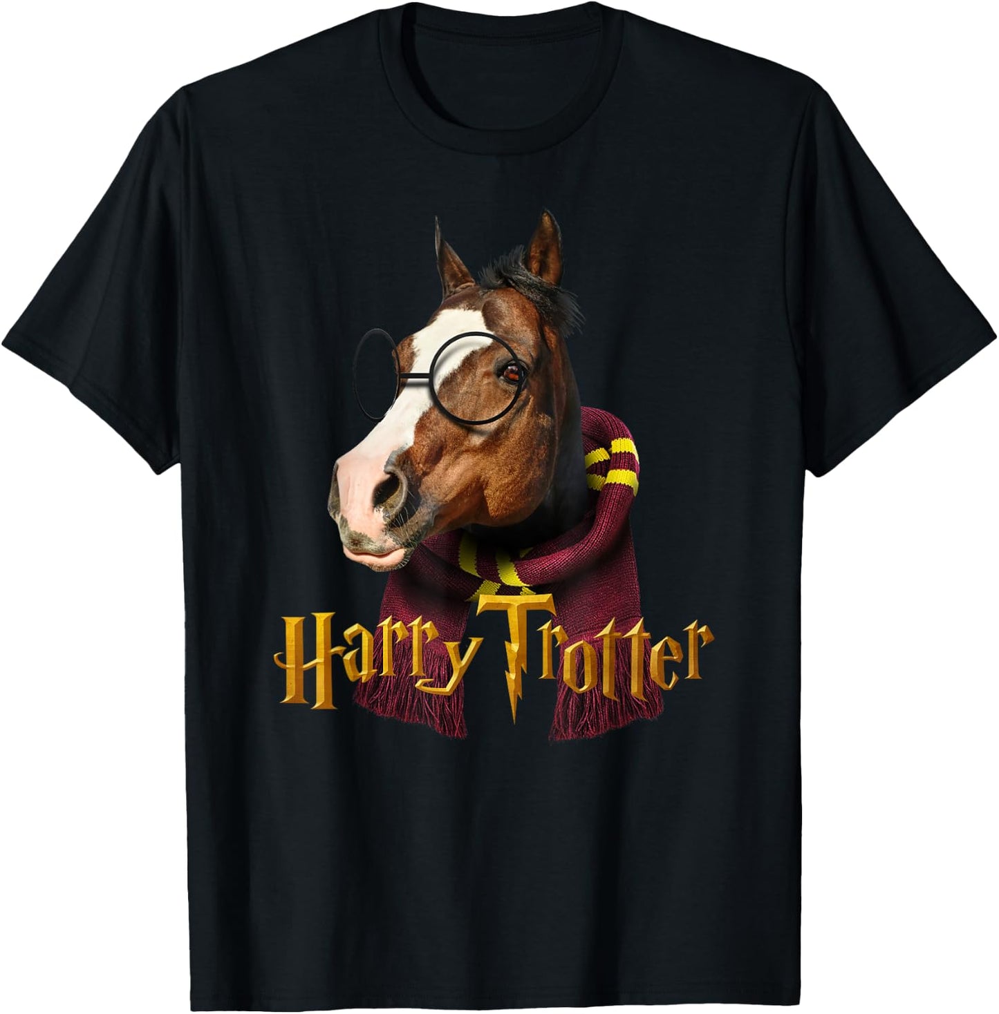 Cute American Quarter Horse Rider Horse Brown T-Shirt - T-Shirt | Black