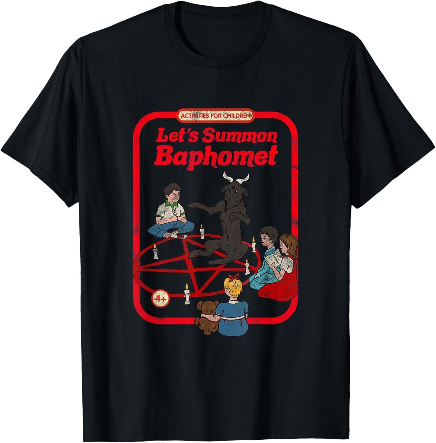 Let's Summon Baphomet Vintage Childgame Horror Goth Punk , black T-Shirt - T-Shirt | Black
