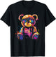 Cool Colourful Bear with Sunglasses , black T-Shirt - T-Shirt | Black