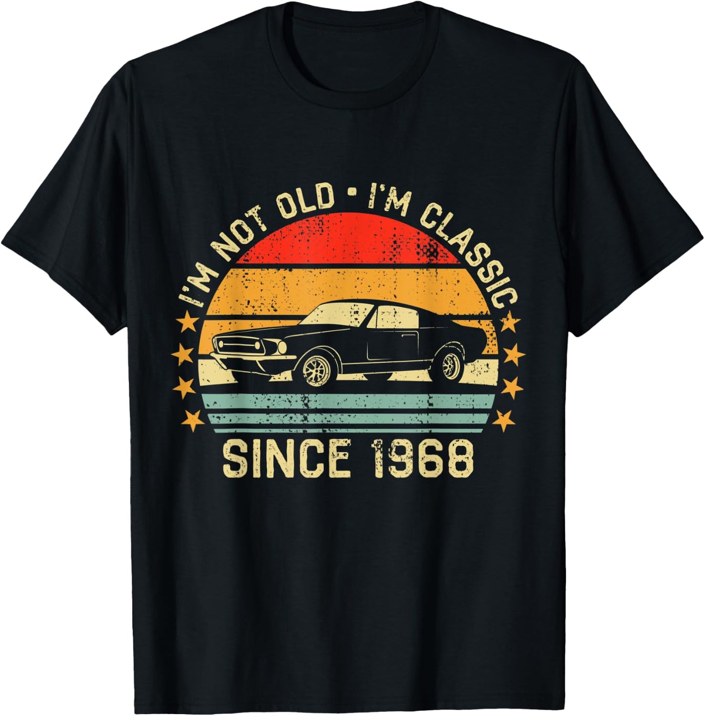 Cool Car 53rd Birthday Gift 53 year old Men & Women T-Shirt - T-Shirt | Black