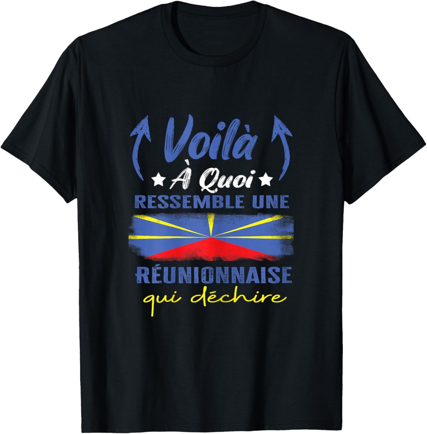 Reunionnaise 974 tears humour la reunion women's Gift, Black T-Shirt - T-Shirt | Black