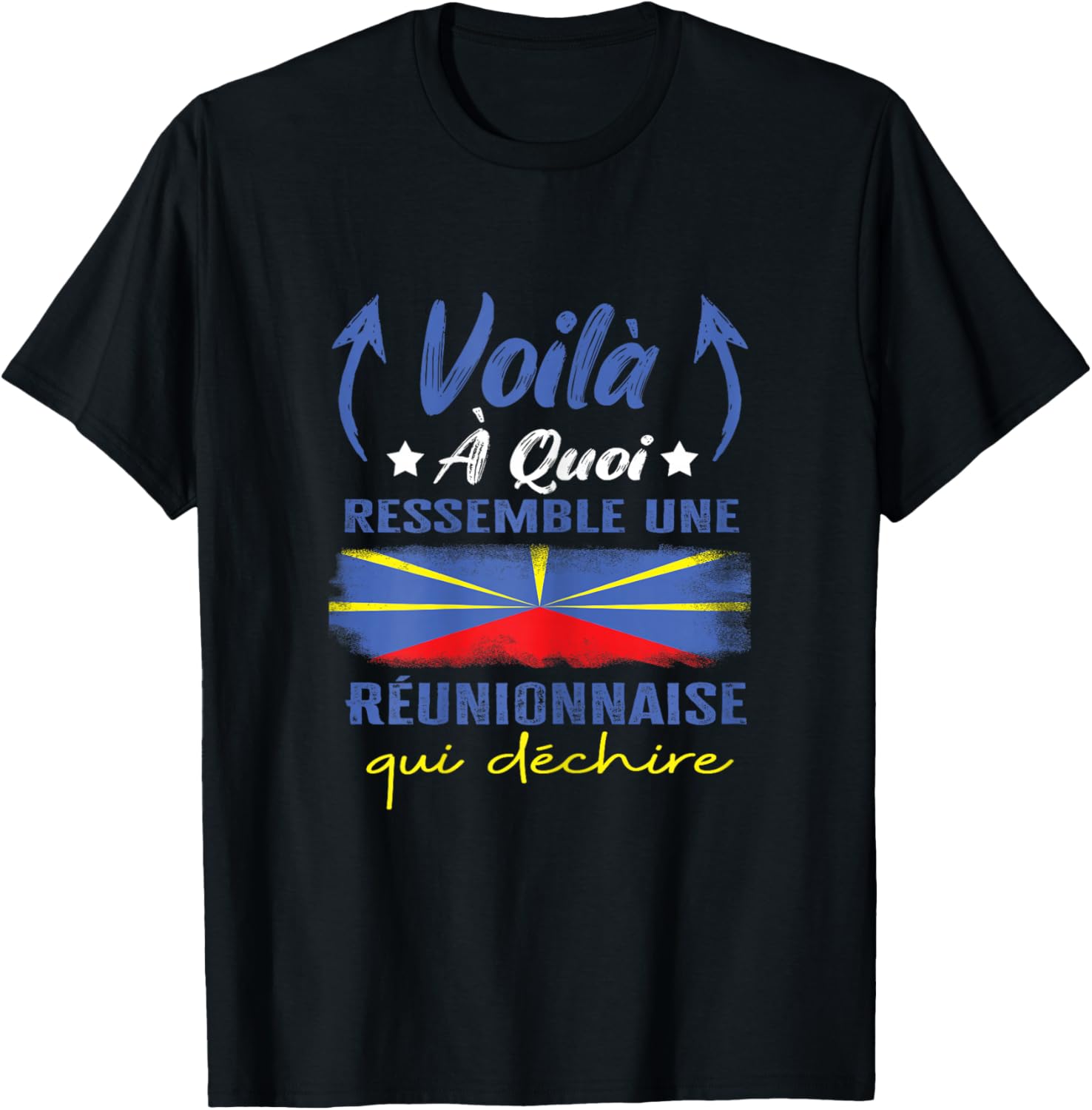 Reunionnaise 974 tears humour la reunion women's Gift, Black T-Shirt - T-Shirt | Black
