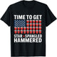 Time to Get Star Spangled Hammered Drink Party Fun July 4th T-Shirt - T-Shirt | Black