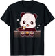 Panda Eating Sushi Cute Panda Bear Lovers T-Shirt - T-Shirt | Black