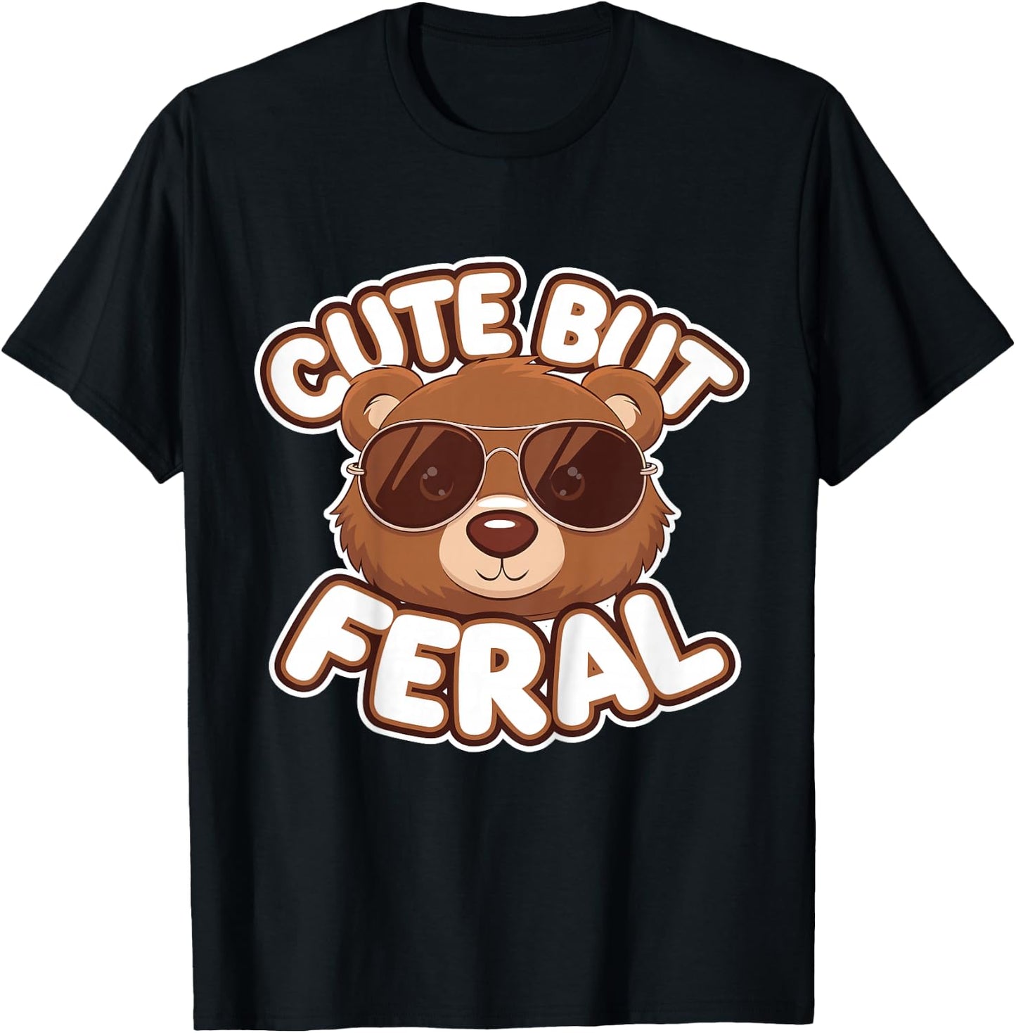 Cute Brown Bear Kids T-Shirt - T-Shirt | Black