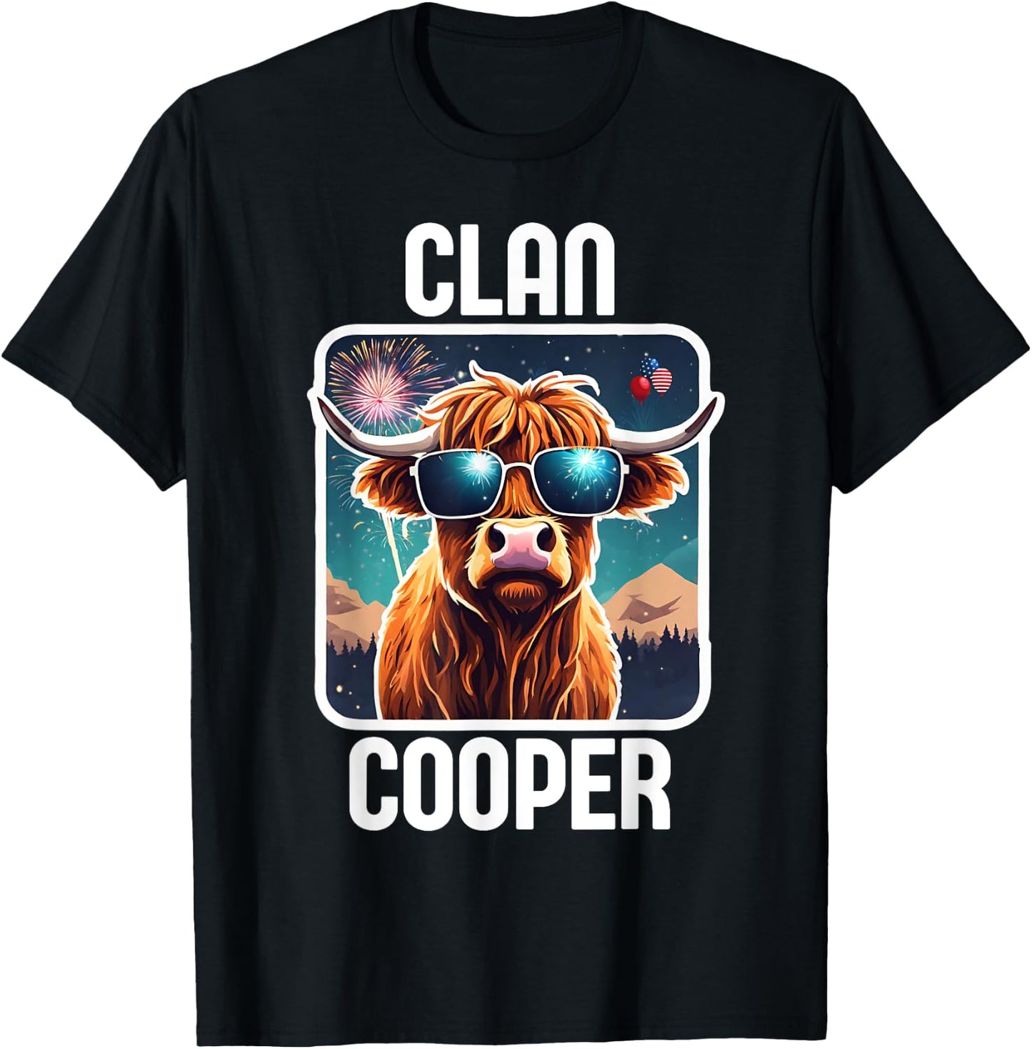 Cooper Clan 4th July Scottish Family Name USA Party T-Shirt - T-Shirt | Black