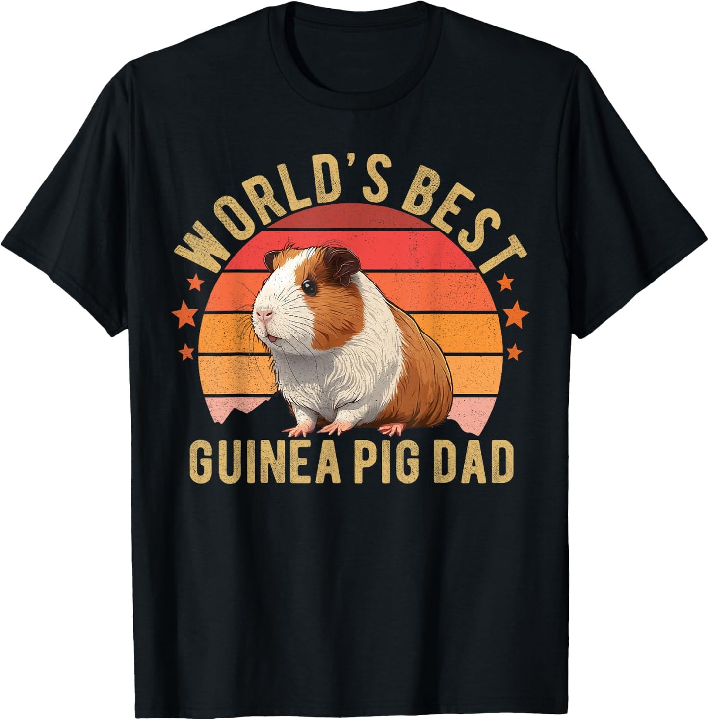Guinea Pig Shirt Worlds Best Guinea Pig Dad Furry Potato T-Shirt - T-Shirt | Black
