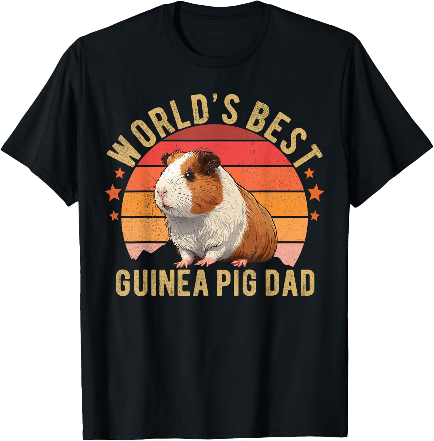 Guinea Pig Shirt Worlds Best Guinea Pig Dad Furry Potato T-Shirt - T-Shirt | Black