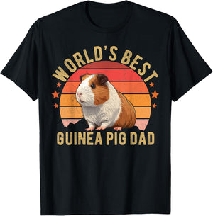 Guinea Pig Shirt Worlds Best Guinea Pig Dad Furry Potato T-Shirt - T-Shirt | Black