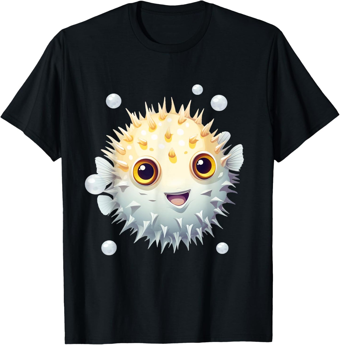 Cute Blowfish Easy Halloween Puffer Fish Costume Pufferfish T-Shirt - T-Shirt | Black