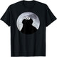 Sesame Street Cookie Monster in Moonlight Shadow Moonnight , black T-Shirt - T-Shirt | Black