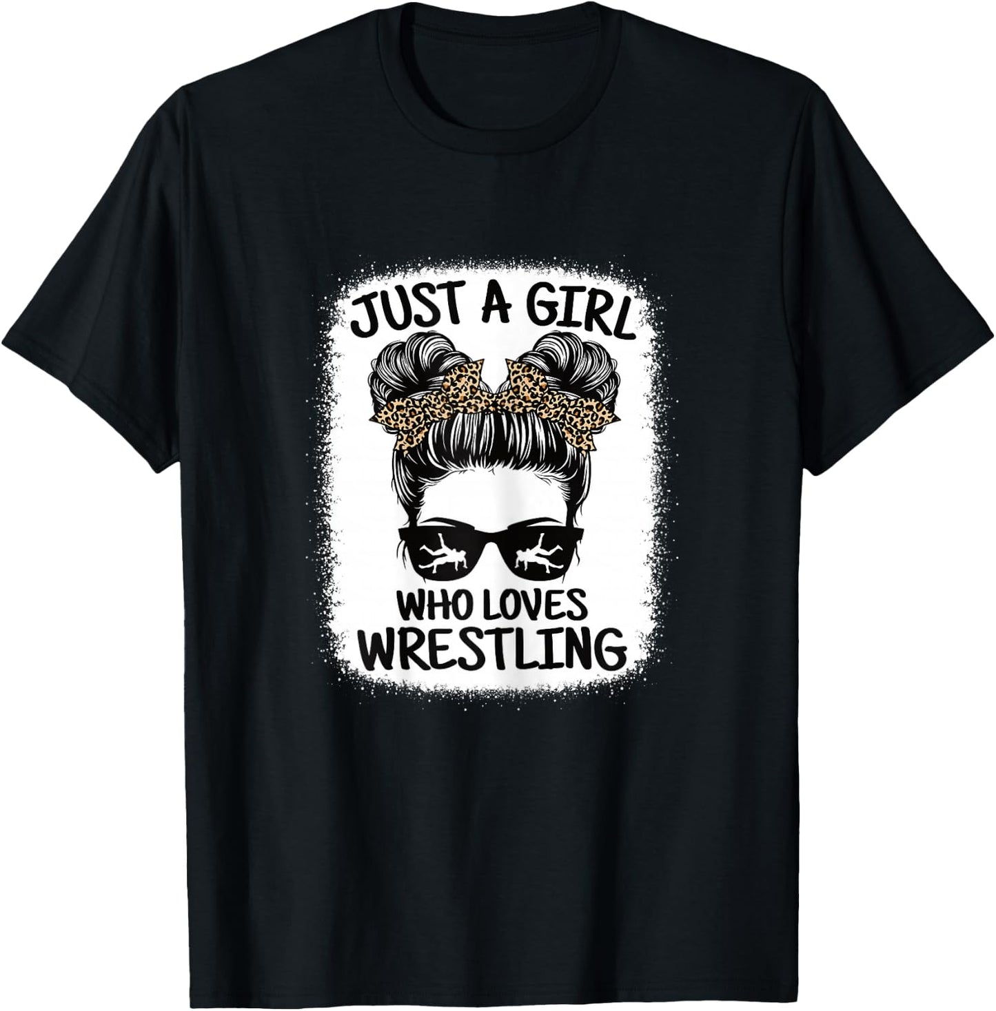 Just A Girl Who Loves Wrestling Funny Wrestle Lover Wrestler T-Shirt - T-Shirt | Black