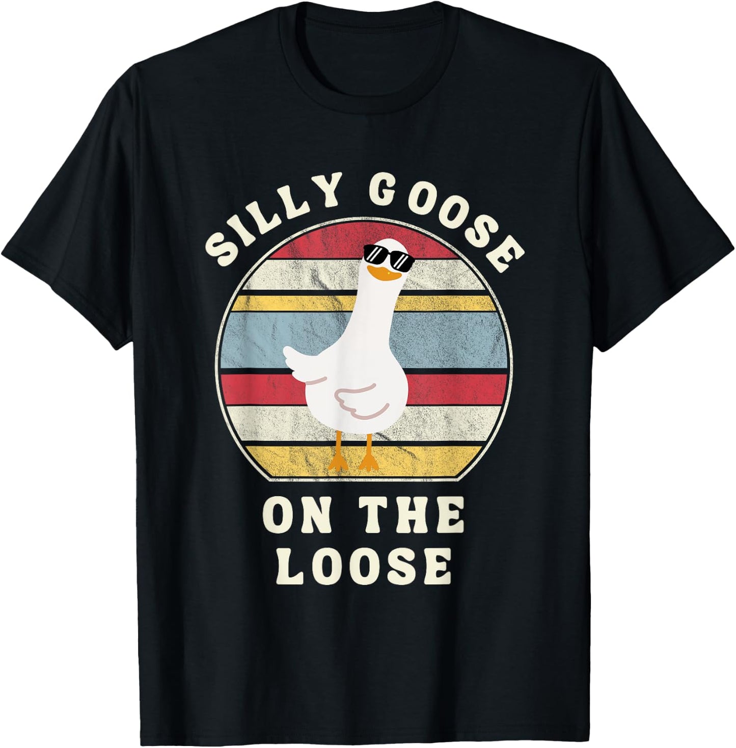 Embarrassing Silly Goose On The Loose Goose Costume Memes T-Shirt - T-Shirt | Black