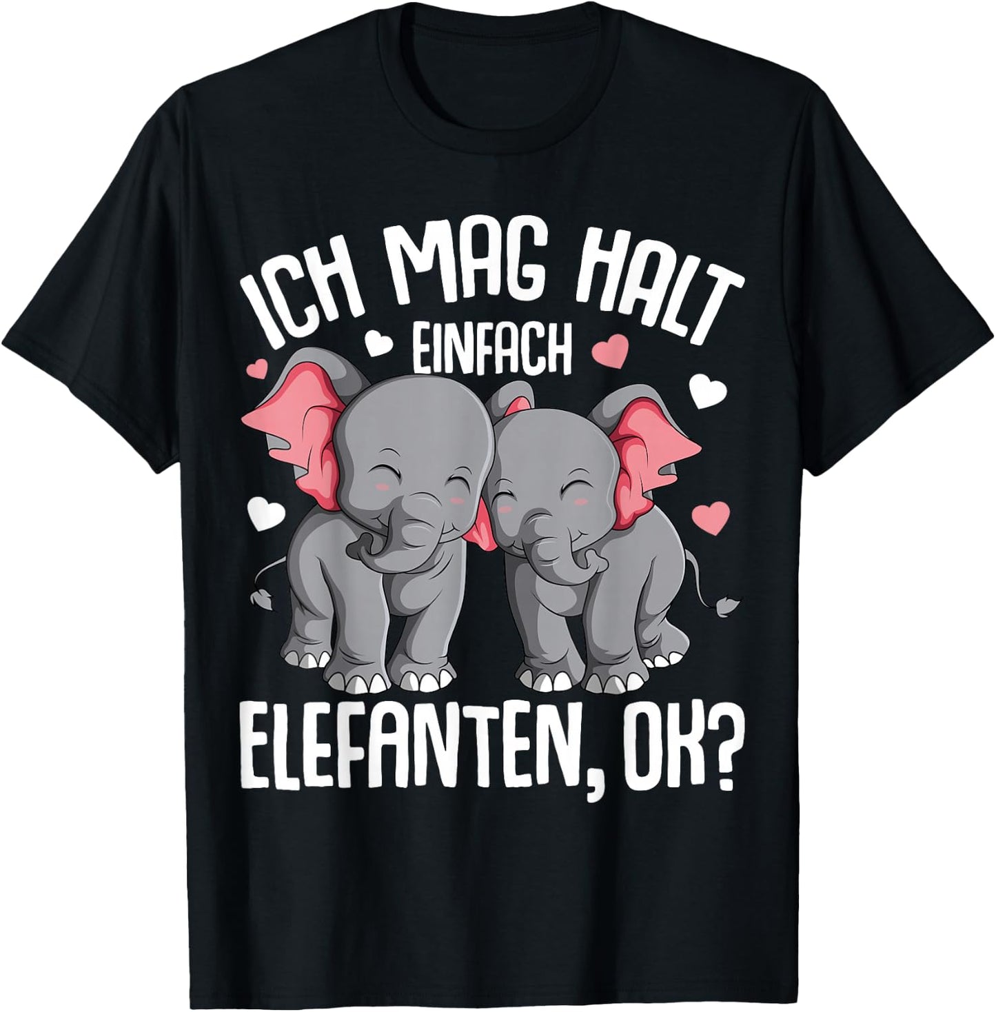 Ich mag halt Elefanten Damen Kinder T-Shirt - T-Shirt | Black