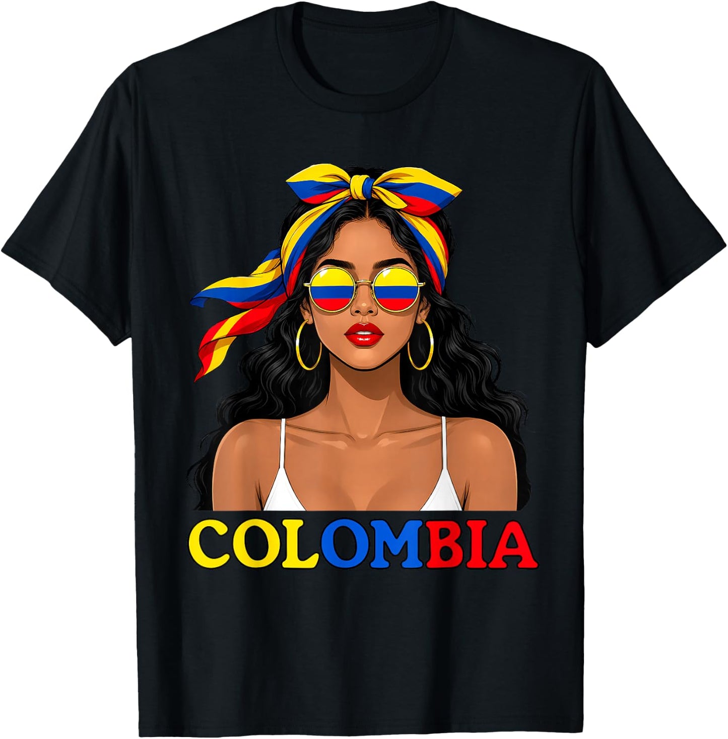 Colombian Woman Colombia Flag Roots Pride Patriotic Women T-Shirt - T-Shirt | Black
