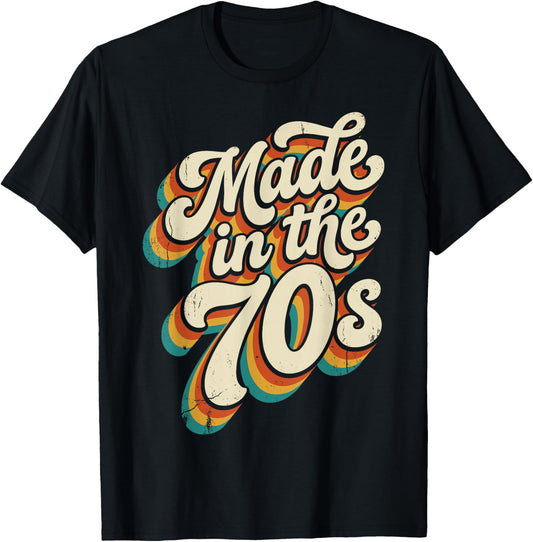 Made in The 70s Disco Party Costume T-Shirt - T-Shirt | Black