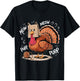 Thanksgiving Turkey Meow I'm a Cat Funny Thanksgiving T-Shirt - T-Shirt | Black