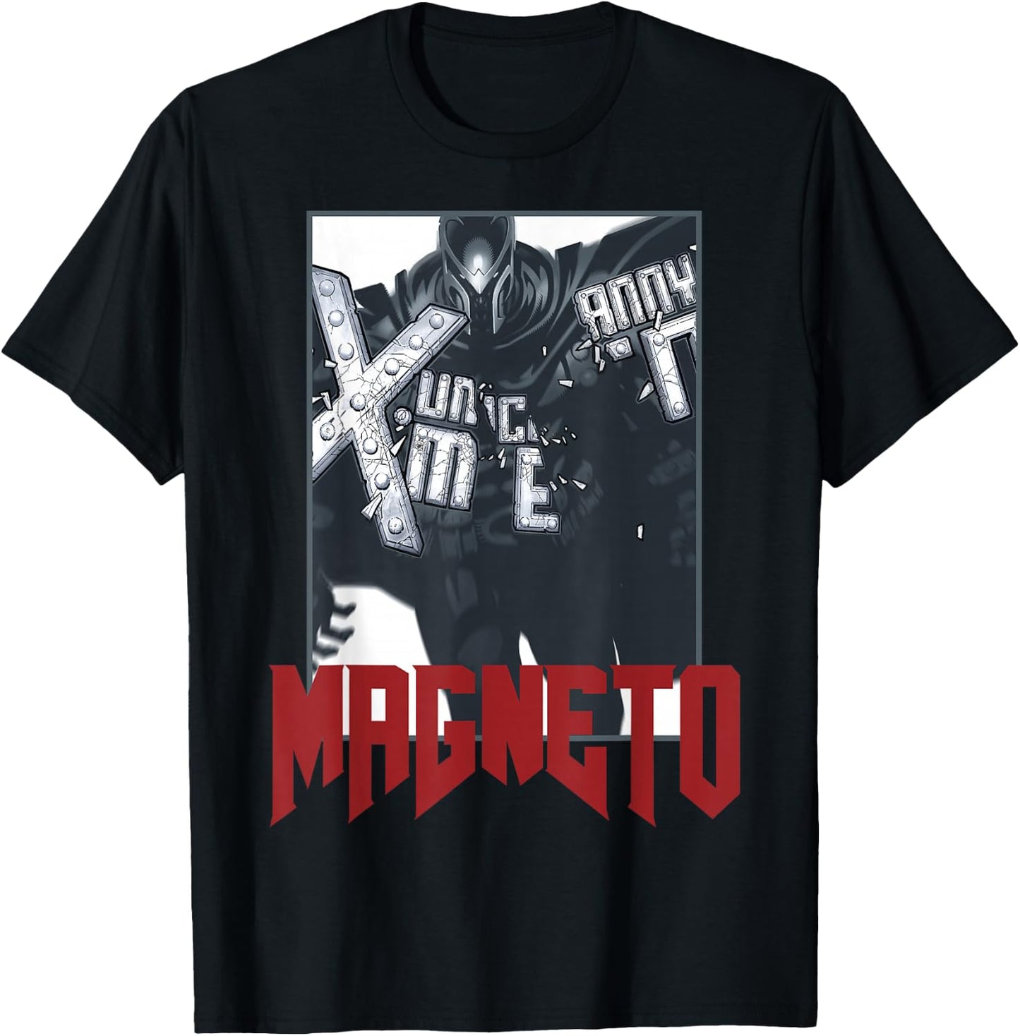 Marvel X-Men Magneto Uncanny Magnetic Poster Graphic T-Shirt - T-Shirt | Black
