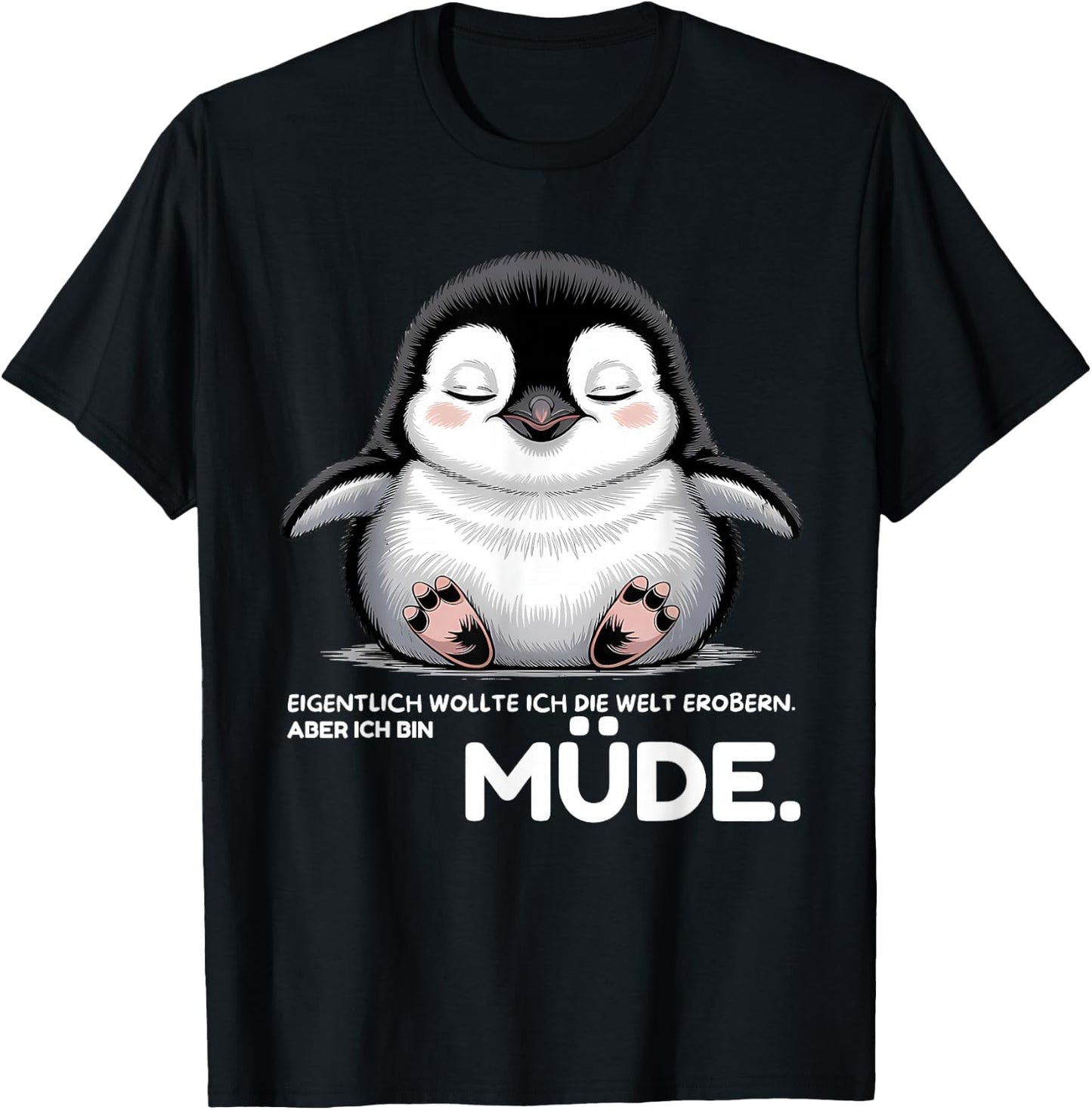 eigentlich wollte ich die Welt erobern Aber ich Bin müde T-Shirt - T-Shirt | Black