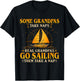 Some Grandpas Take Naps Real Grandpas Go Sailing T-Shirt - T-Shirt | Black
