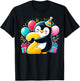 Bday second Boys, Girls, Kids age two 2nd birthday Penguin T-Shirt - T-Shirt | Black