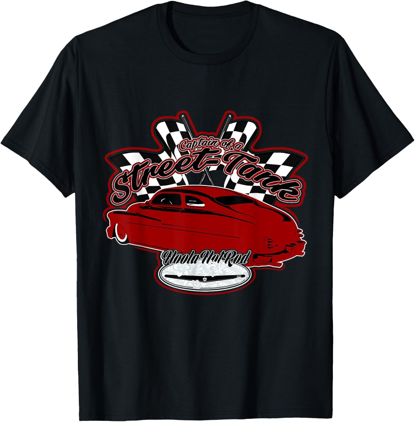 40s Leadsled,Lead Sled,top,chopped Mercury,Hot Rod,Clip Art T-Shirt - T-Shirt | Black