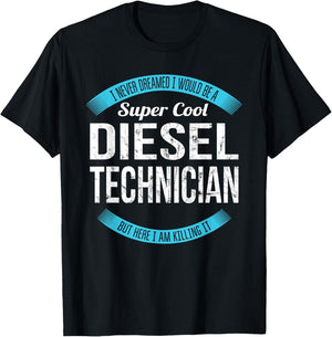 Diesel Technician Gifts Funny T-Shirt - T-Shirt | Black