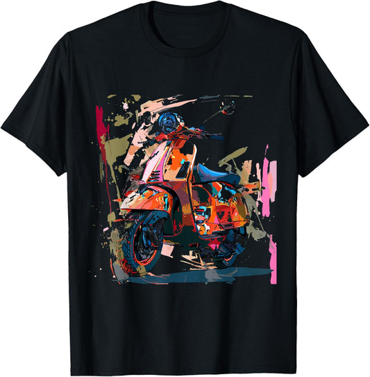 Scooter Moped Scooter Scooter Gift , gray T-Shirt - T-Shirt | Black