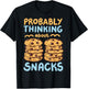 Probably Thinking About Snacks T-Shirt - T-Shirt | Black