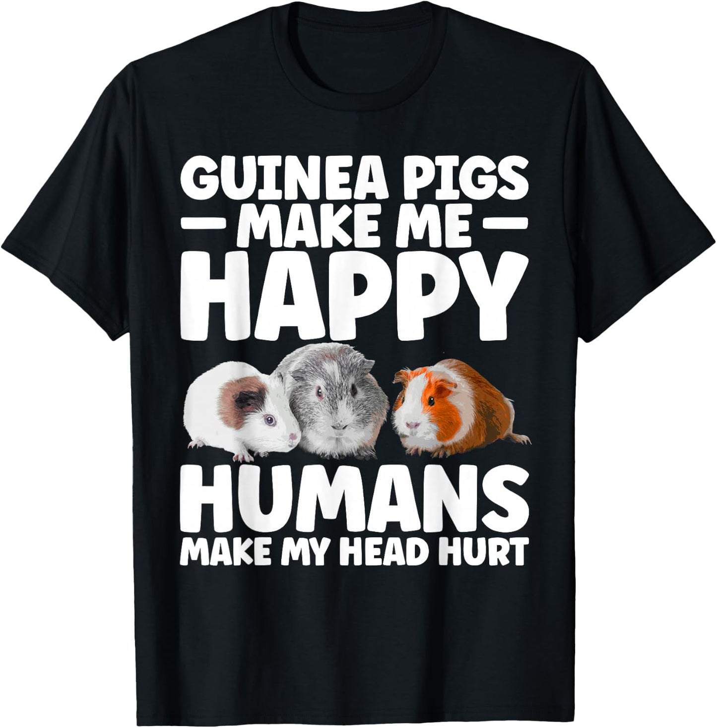 Funny Guinea Pig Clothes Men Women Rodent Guinea Pig Lover T-Shirt - T-Shirt | Black